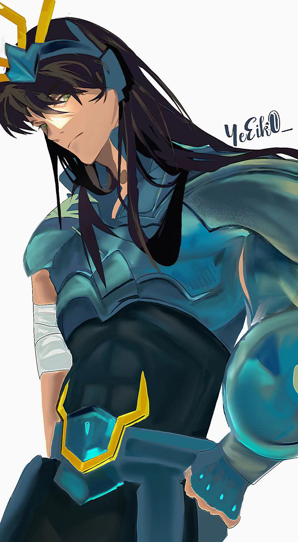 This is my mother's favorite anime character I drew for her on Mother's Day in 2022. Shiryu in Legend of Sanctuary. She wasn't satisfied with it at first, but after my second try of emphasizing on Shiryu's masculinity, she accepted my gift. I appreciate her help during the process of drawing.