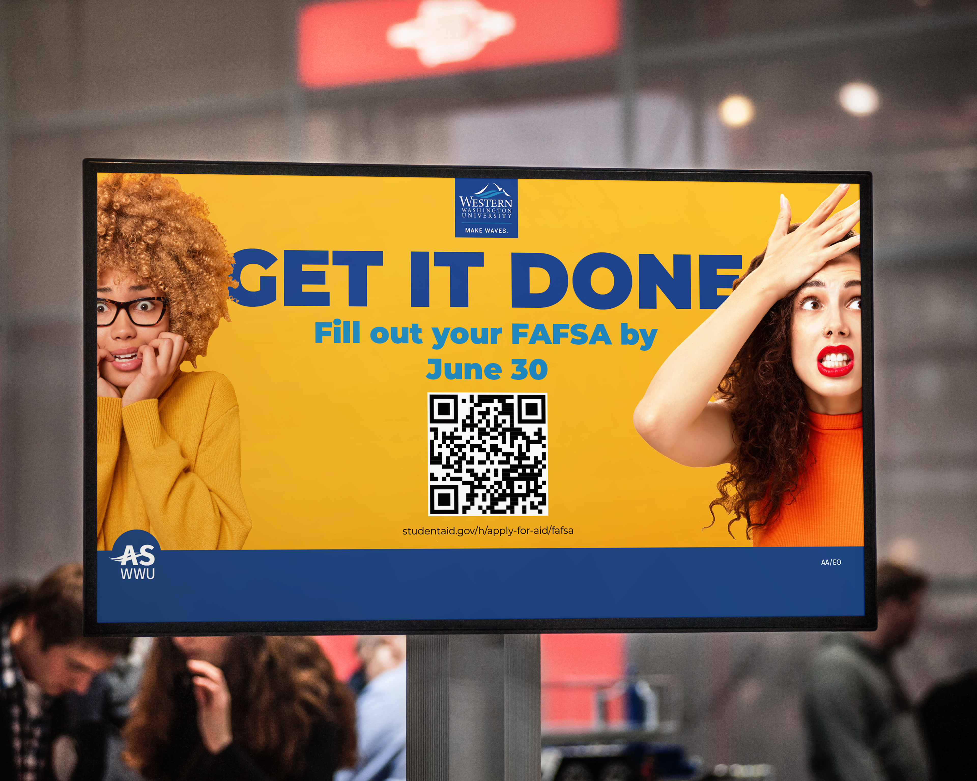 FAFSA campaign digital signage 