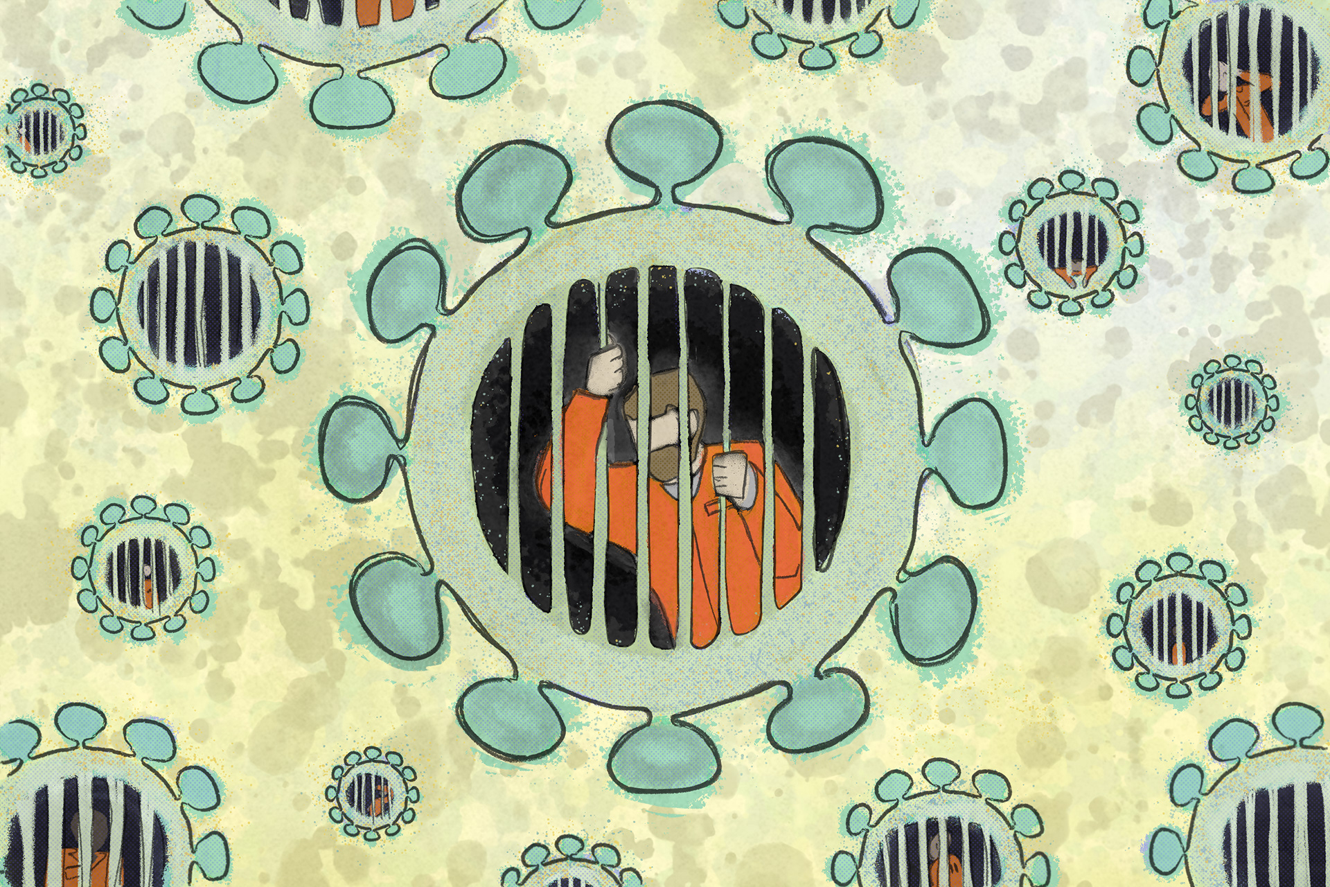 COVID-19 Prison Illustration (May 2022)