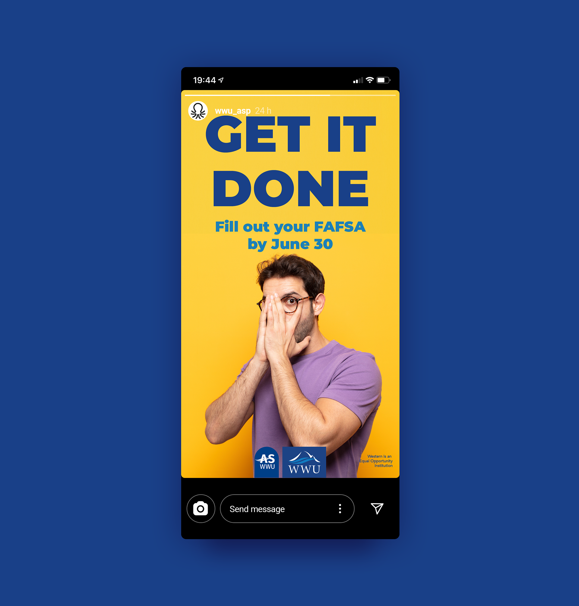 FAFSA campaign Instagram story