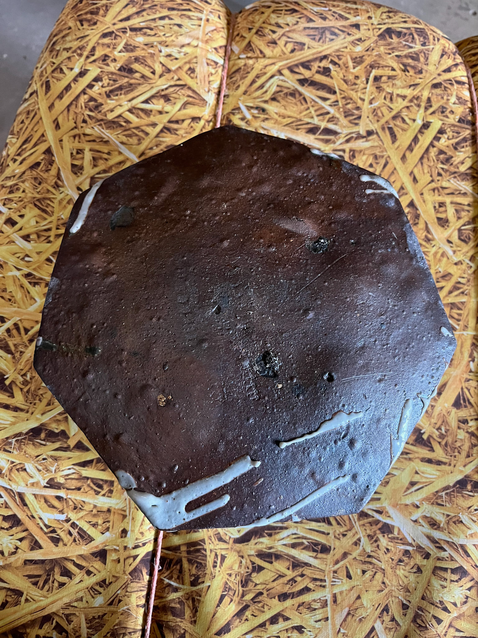 Gritstone added to glaze
