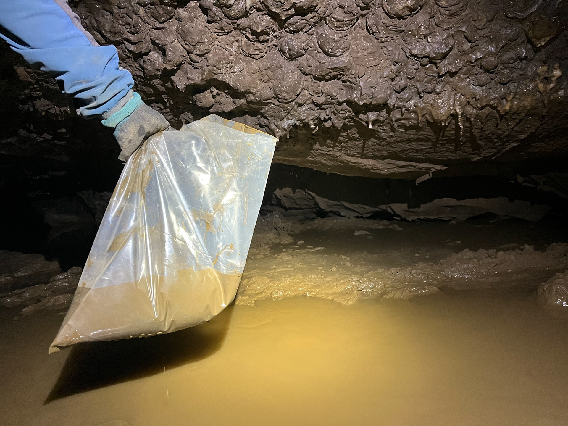 Bagging up the clay