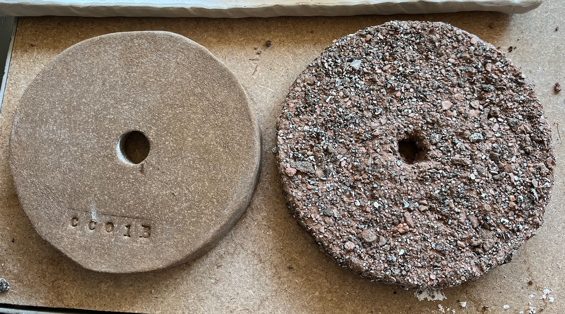 Fired cave clay to bisque