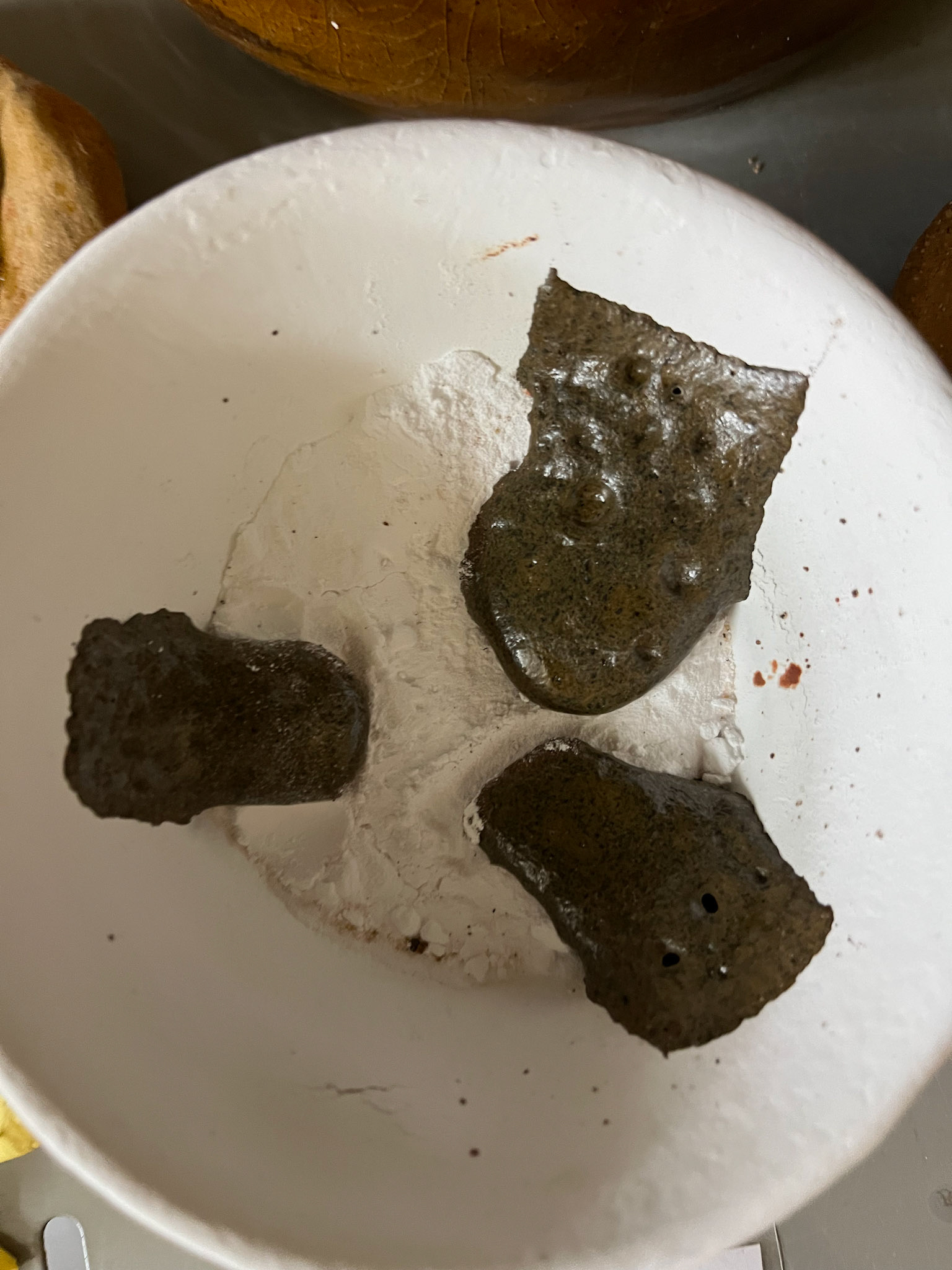 Cave clay samples fired to 1140 degrees