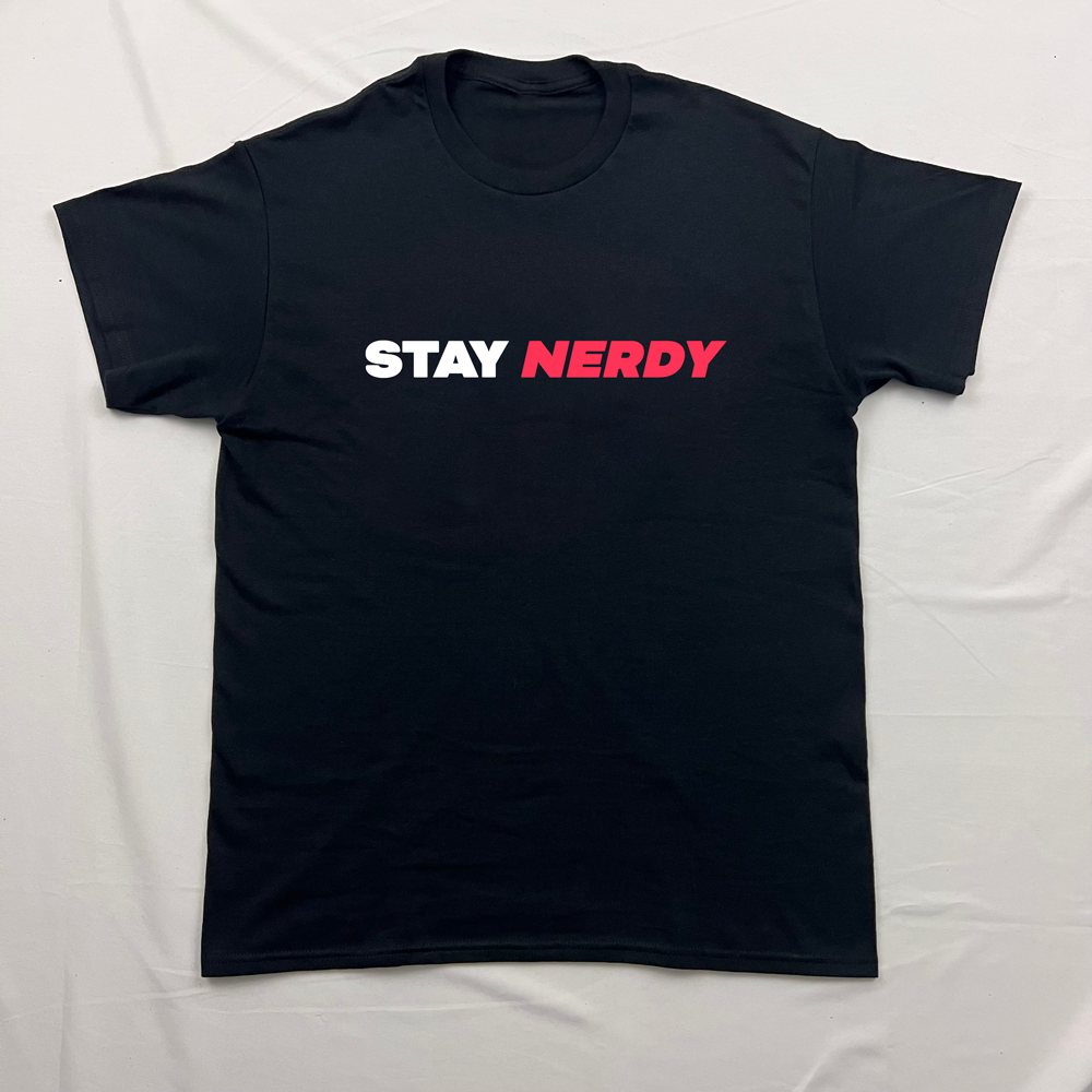 Graphic T-Shirt with Stay Nerdy Design