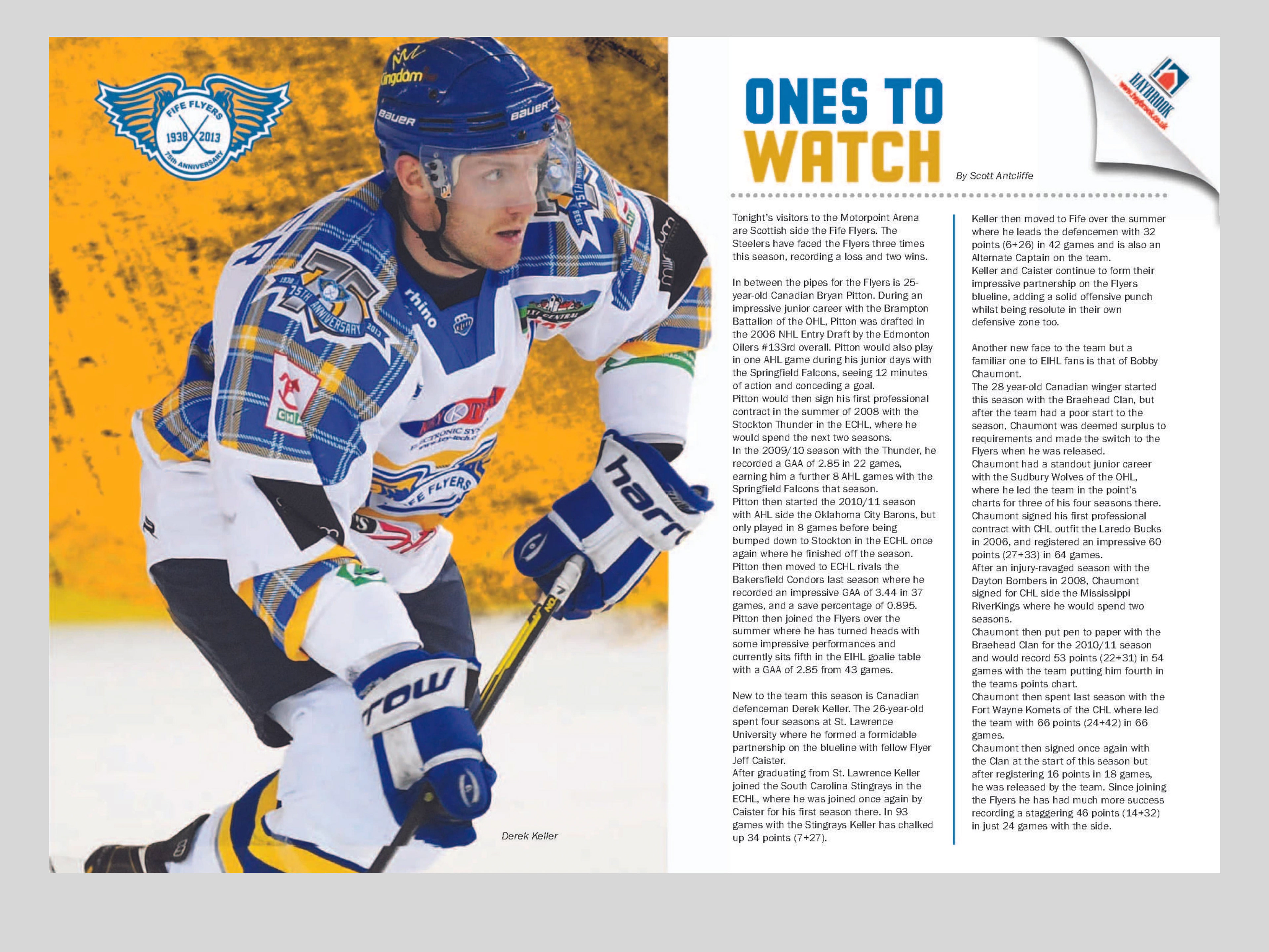 Steelers double page programme article