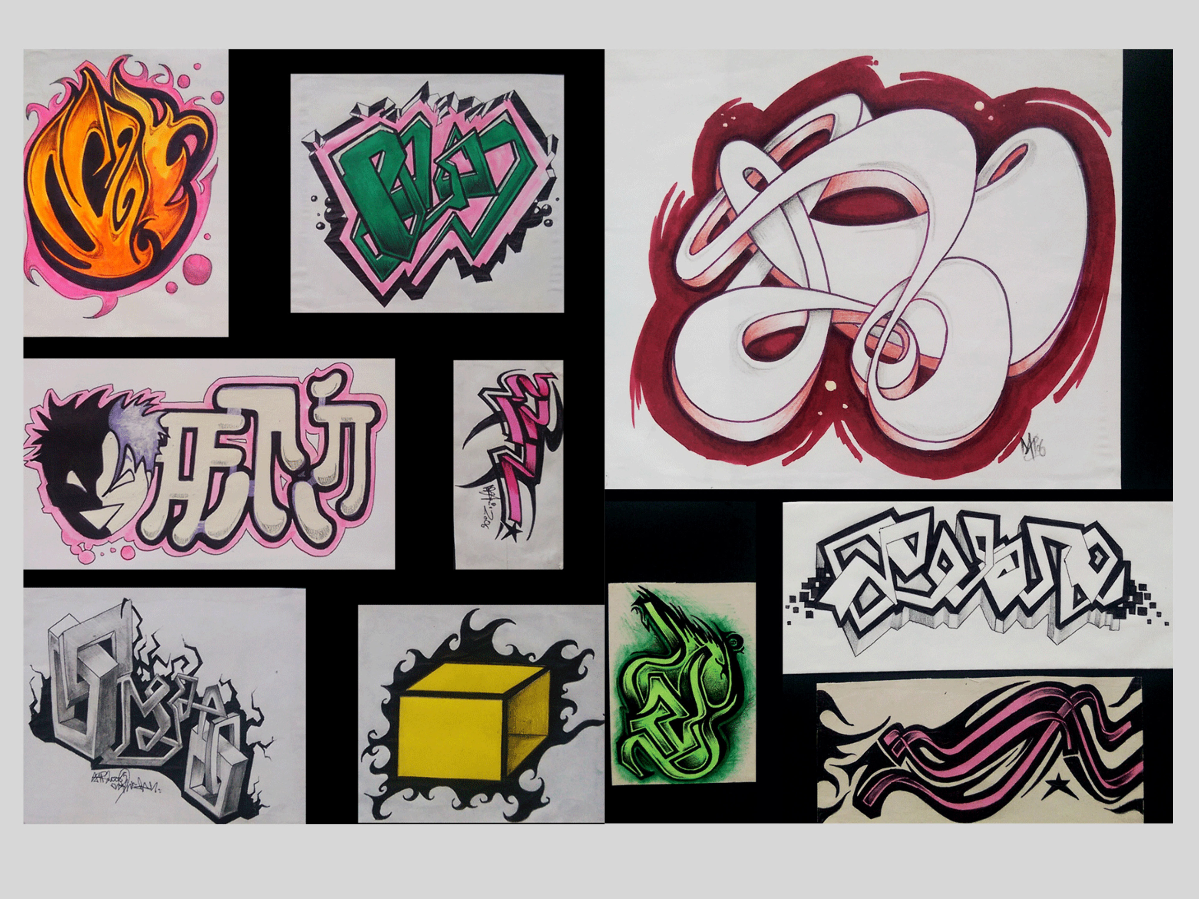 Artwork created using pens, pencils, sharpies and my imagination!