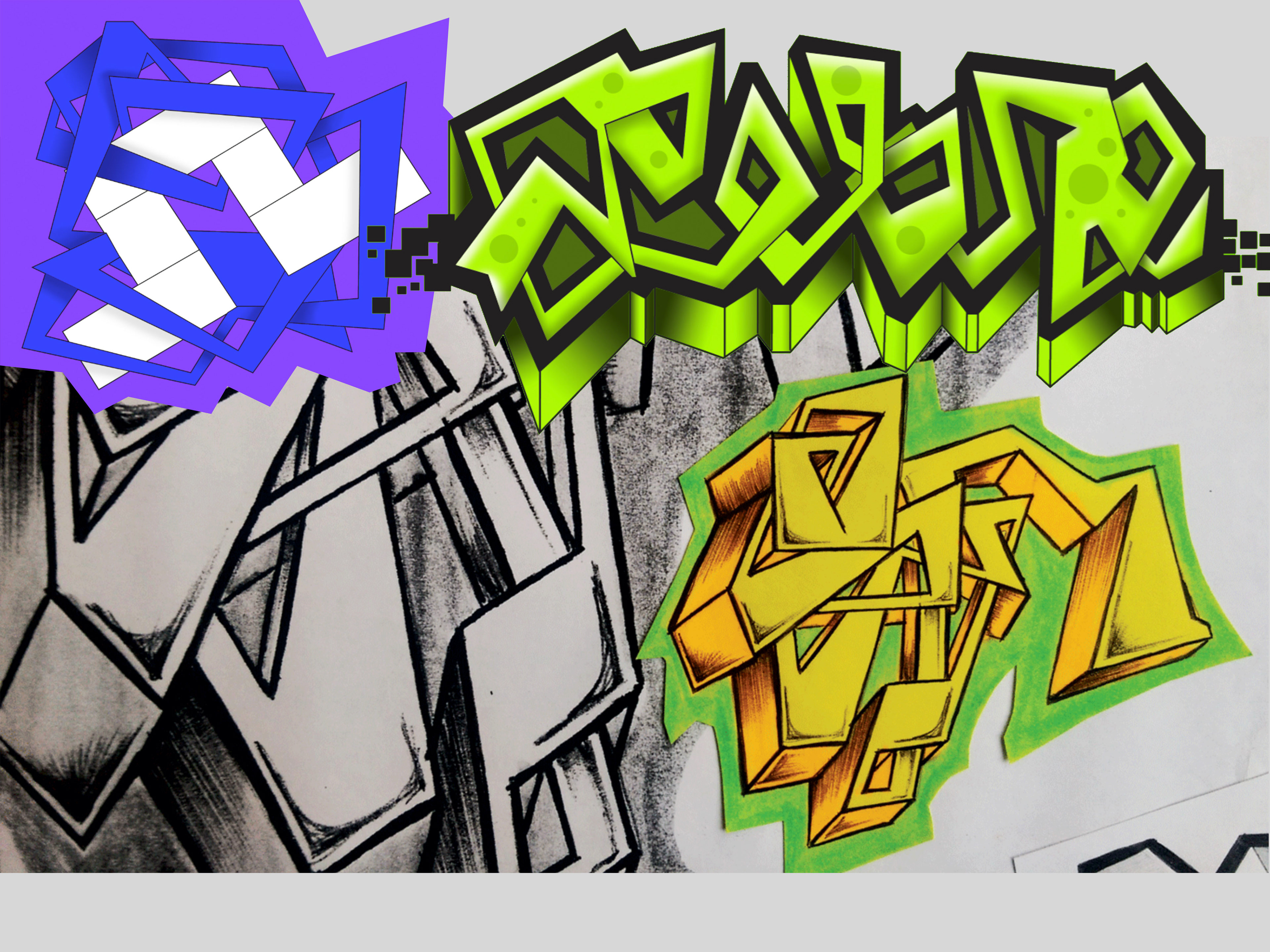 Artwork created using pens, pencils, sharpies and my imagination!