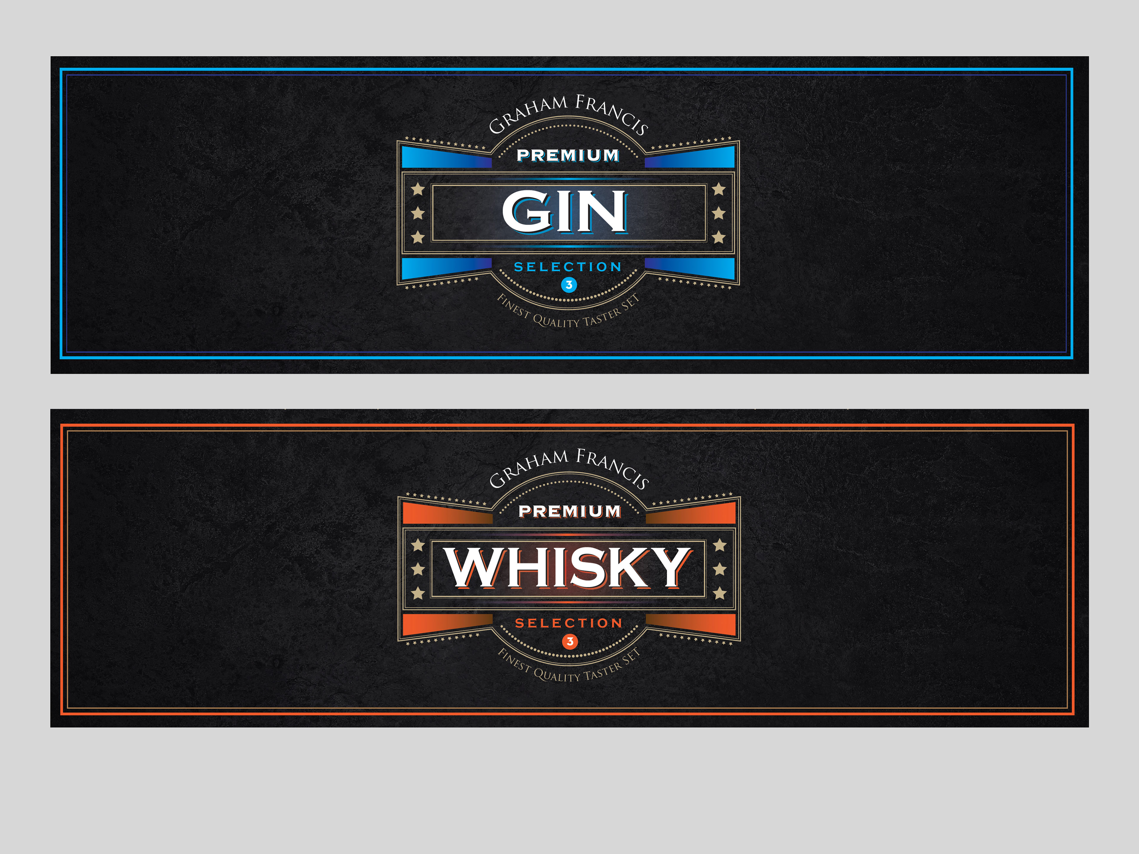 Box wraps I designed for some taster sets