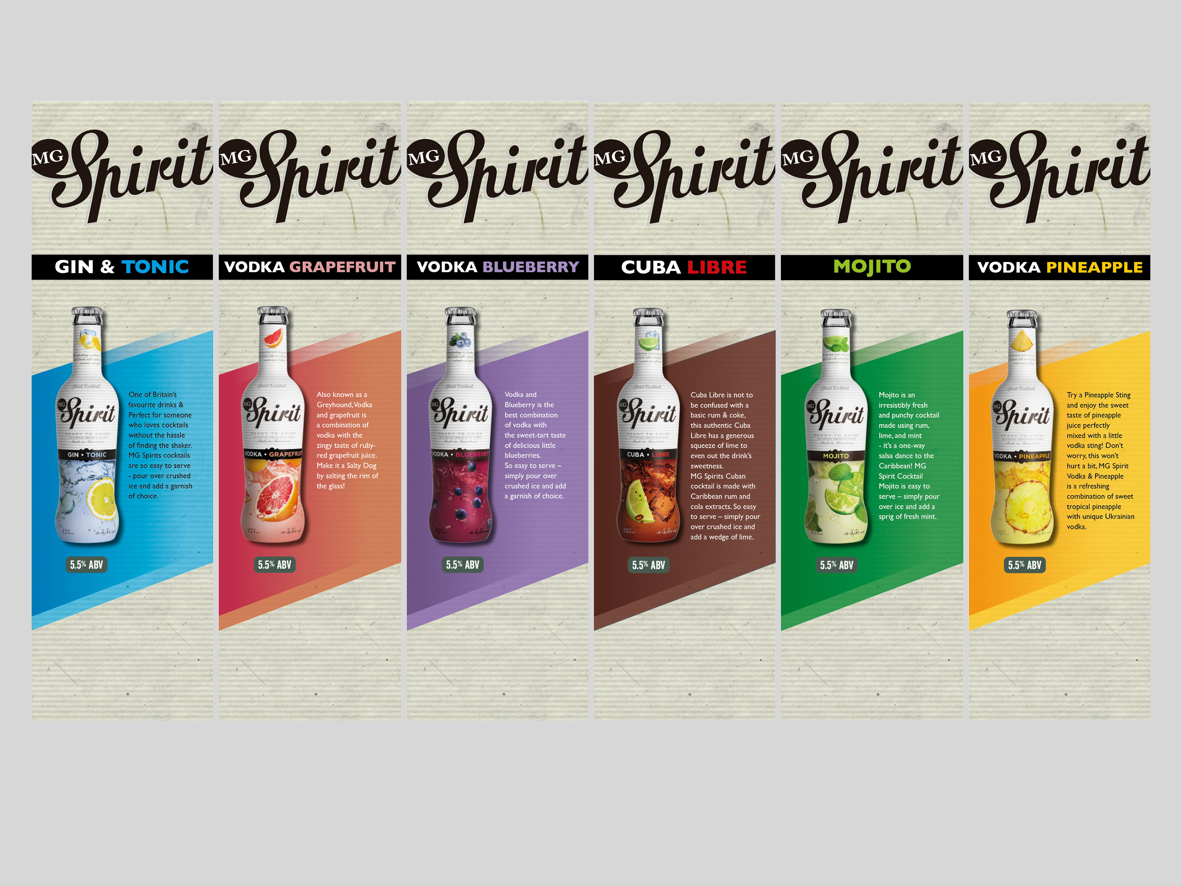 These were small signs for the shop to advertise ready to drink cocktails