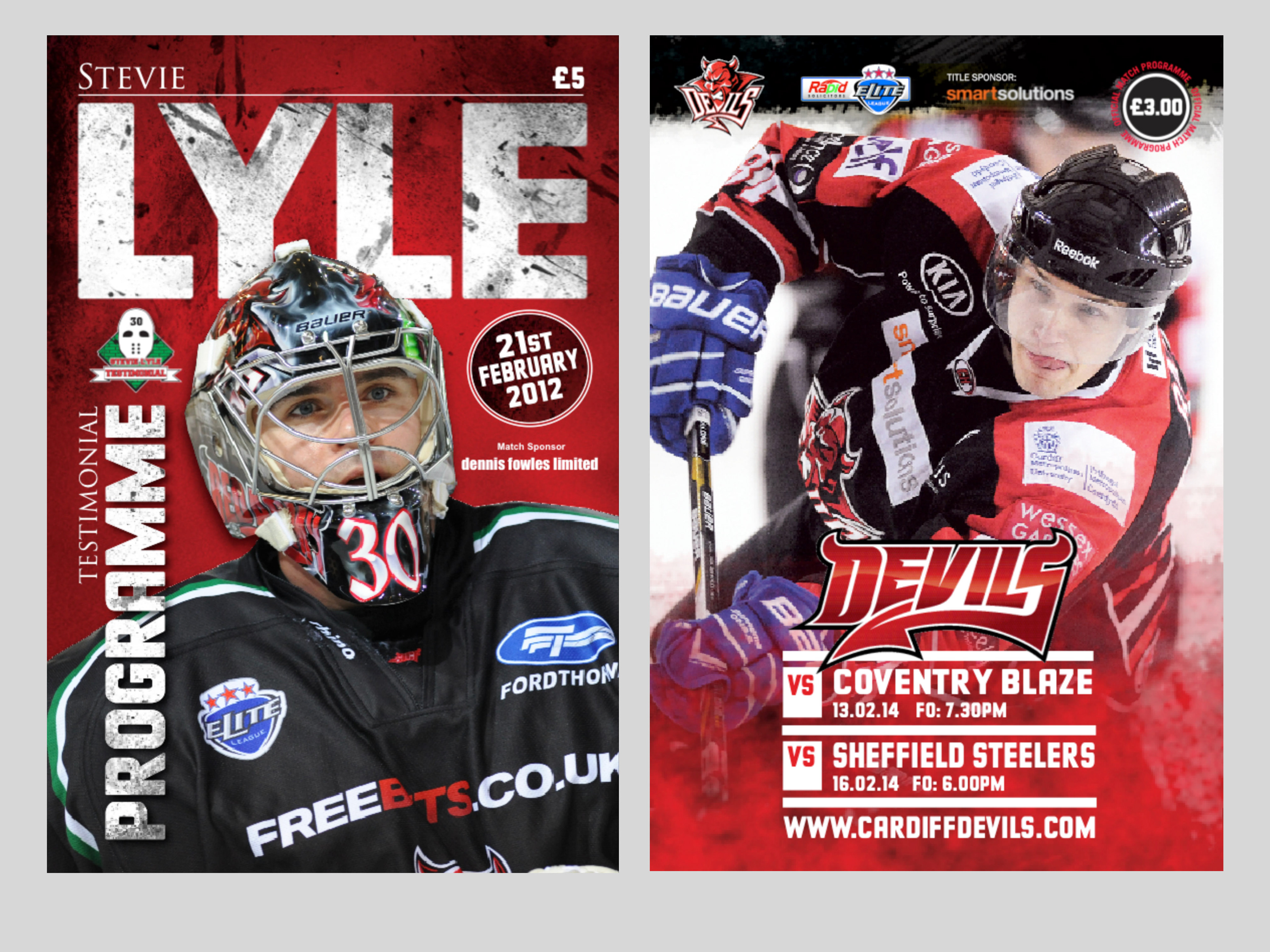 Cardiff Devils programme covers
