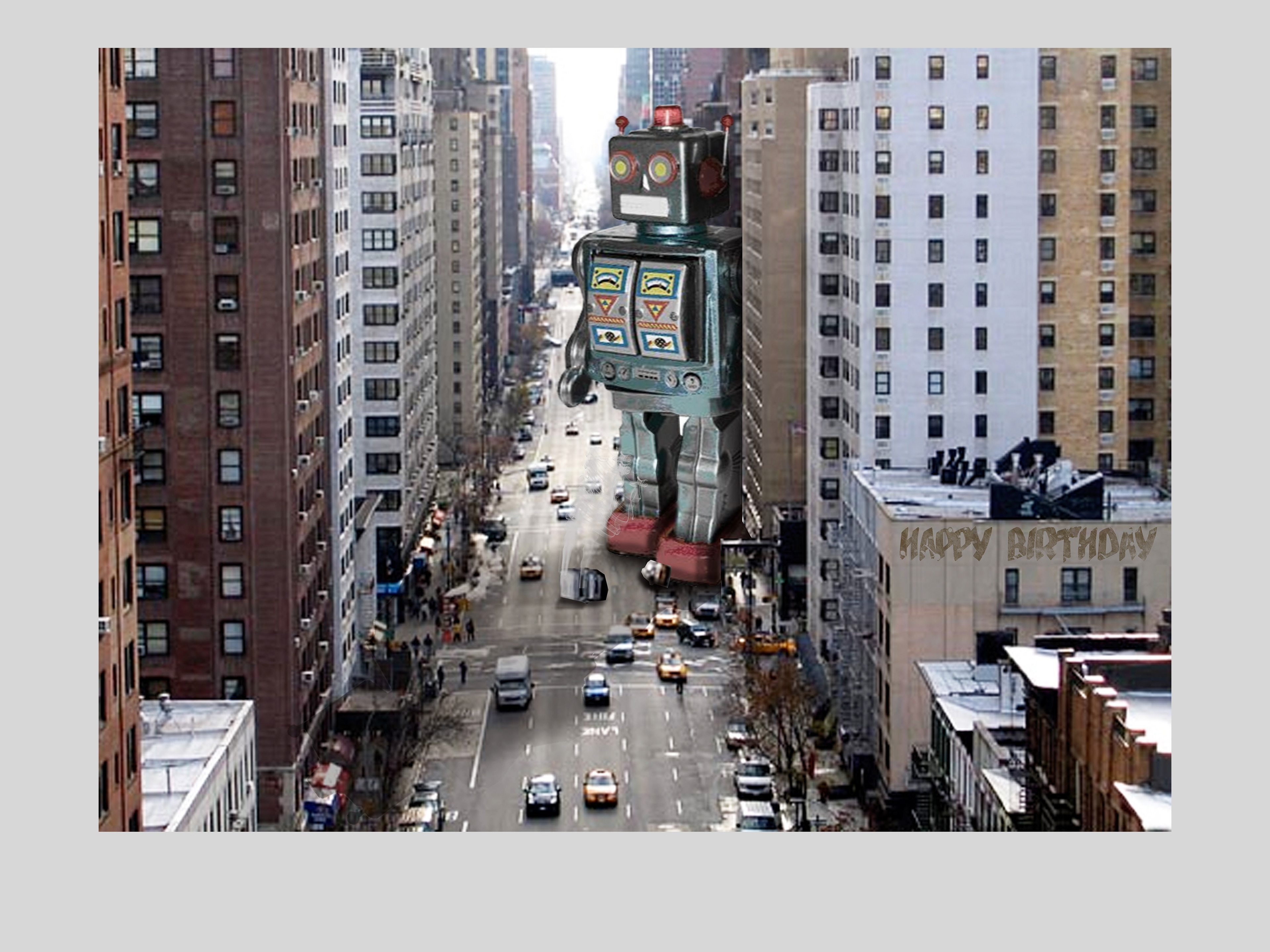 Again, a robot! I love experimenting with Photoshop.