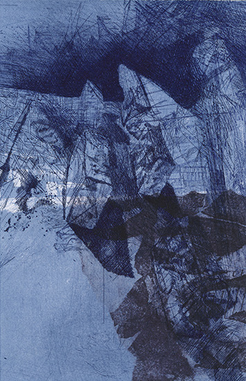 "Site XXXIV," Lithography, etching, drypoint, and paper lithography, 10.25 x 6.75 in., 2017