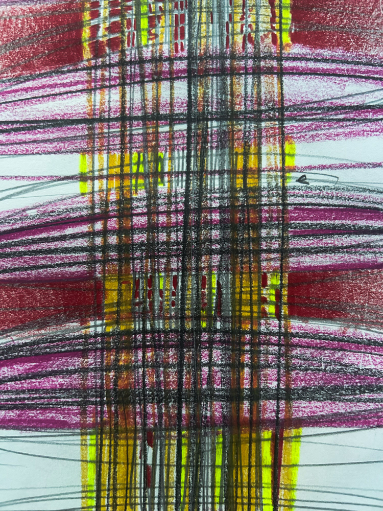 Portals (detail), Colored pencil and graphite on paper, 2026