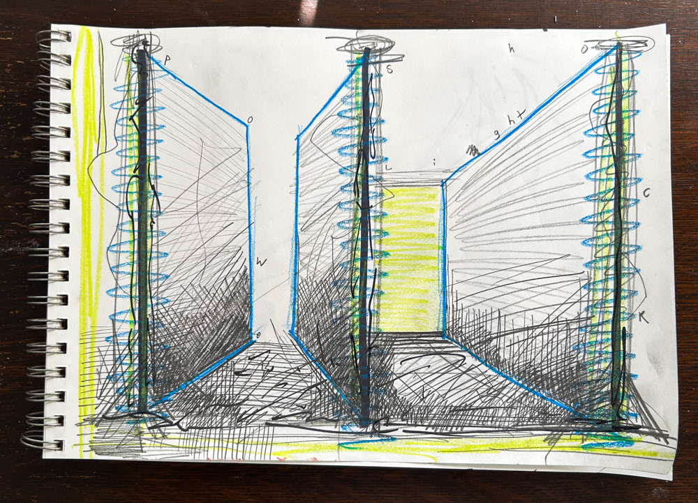 Shock, Colored pencil, sharpie and graphite on paper, 2026