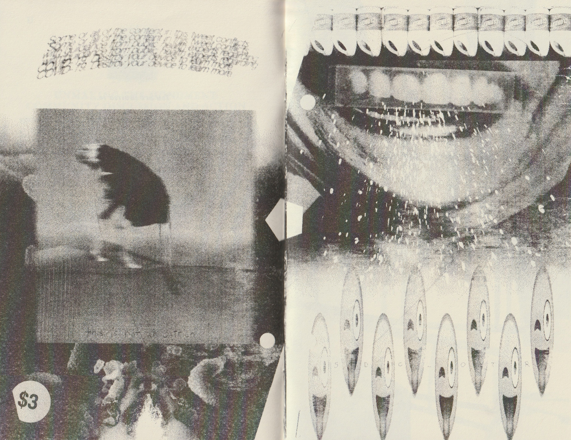 "Antiviral Community Pamphlet" (Interior detail), 36 pages, Riso printed in black, 2020