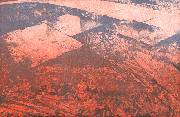"Site XXXV," Lithography, monotype, and graphite, 6.75 x 10.25 in., 2017