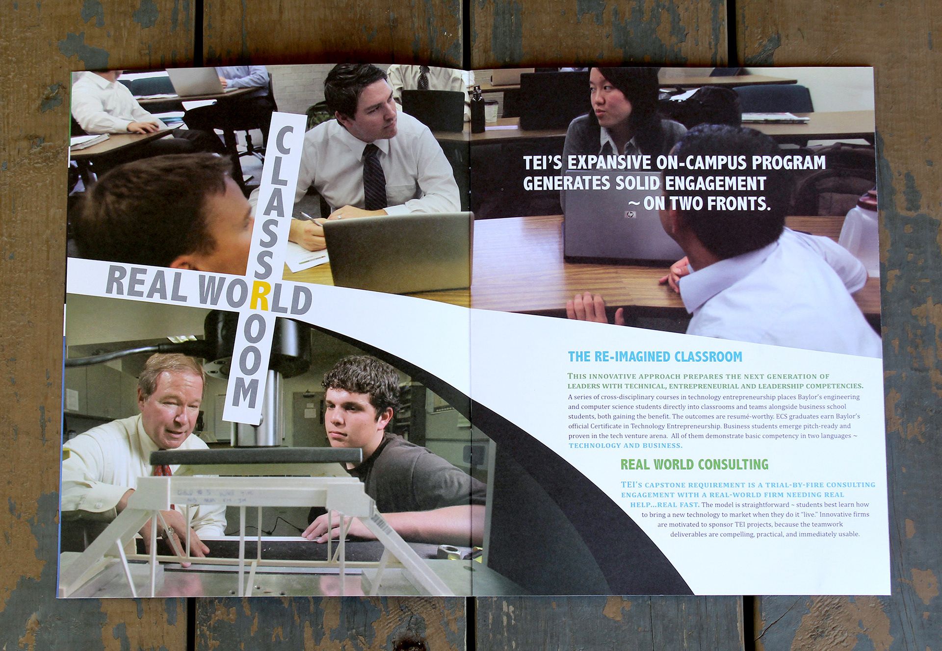 Technology Entrepreneurship Initiative Pamphlet, Client: Baylor Business, Art Direction: Patrick Pollei