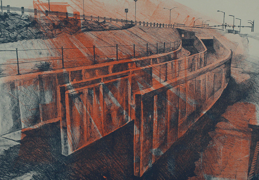 "Site XLVIII," Lithography, 14 x 20 in., 2019