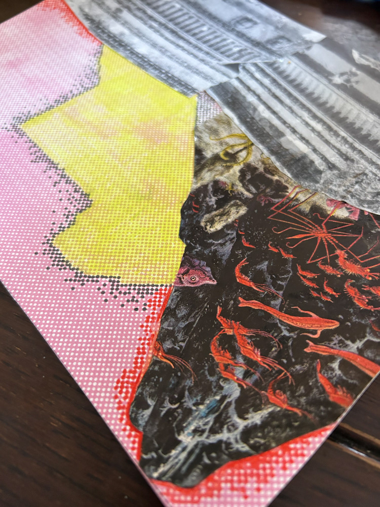 Water study I, Screenprint, collage, graphite and colored pencil on paper, 2025