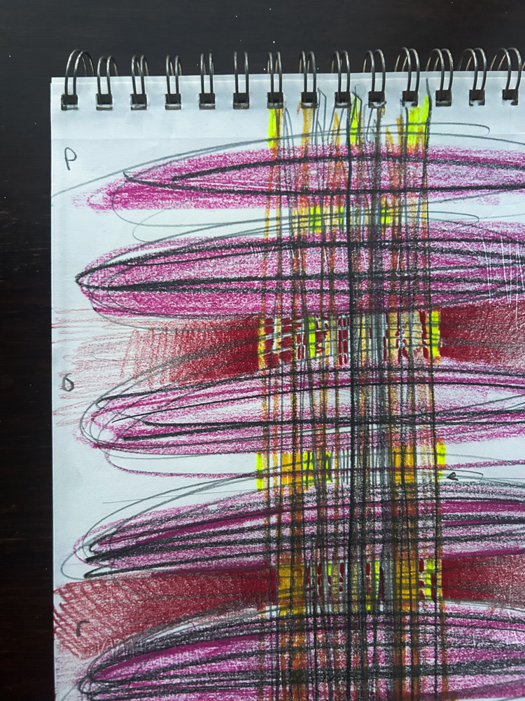 Portals (detail), Colored pencil and graphite on paper, 2026