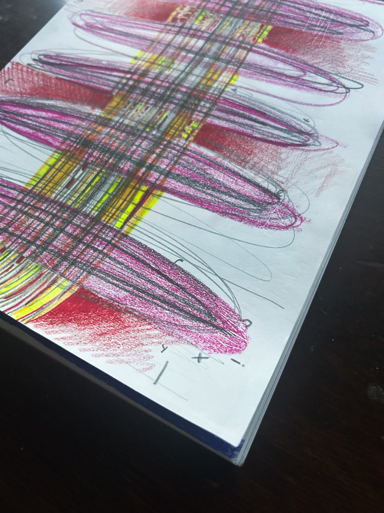 Portals (detail), Colored pencil and graphite on paper, 2026