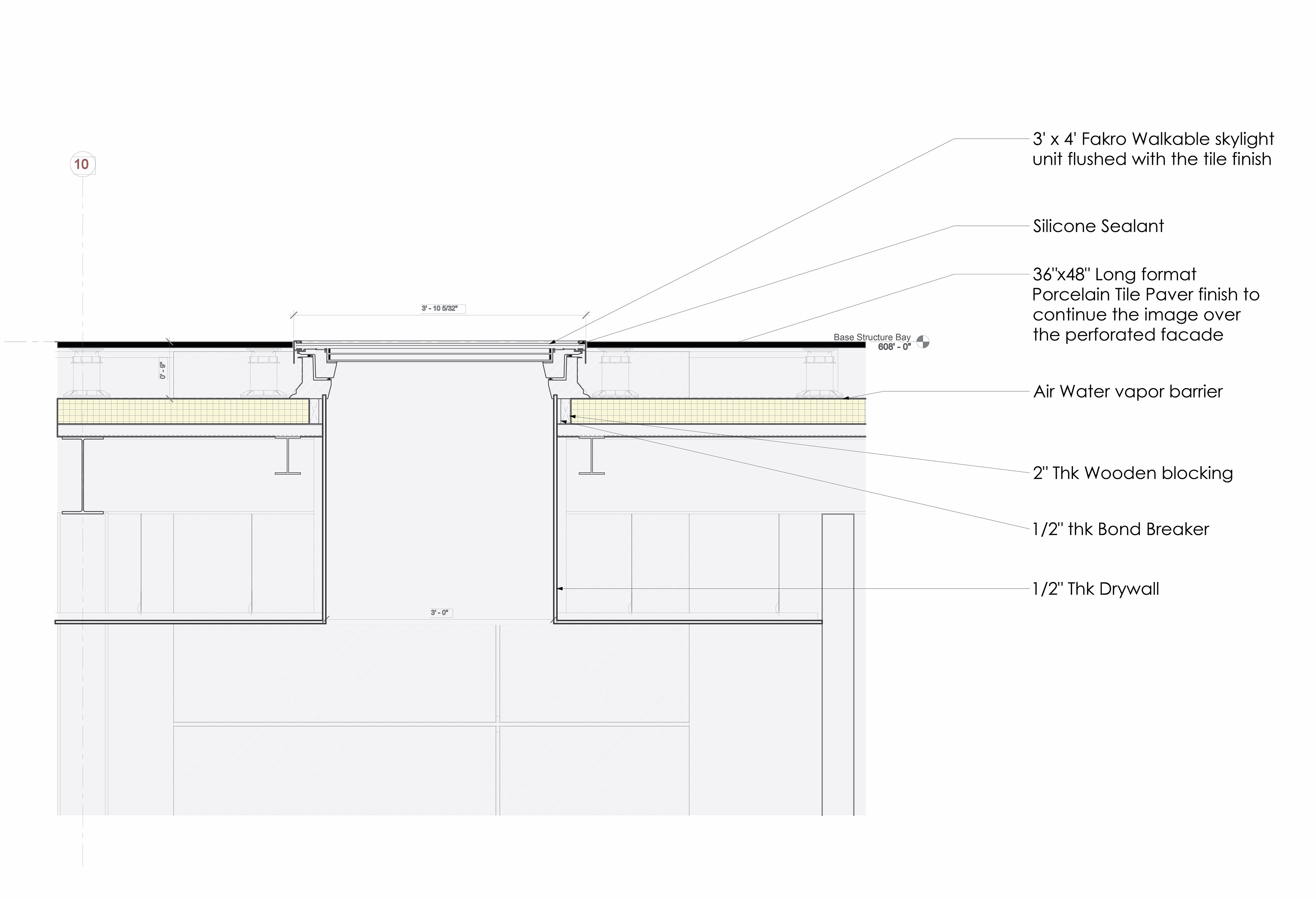 Section: Typical Skylight Detail