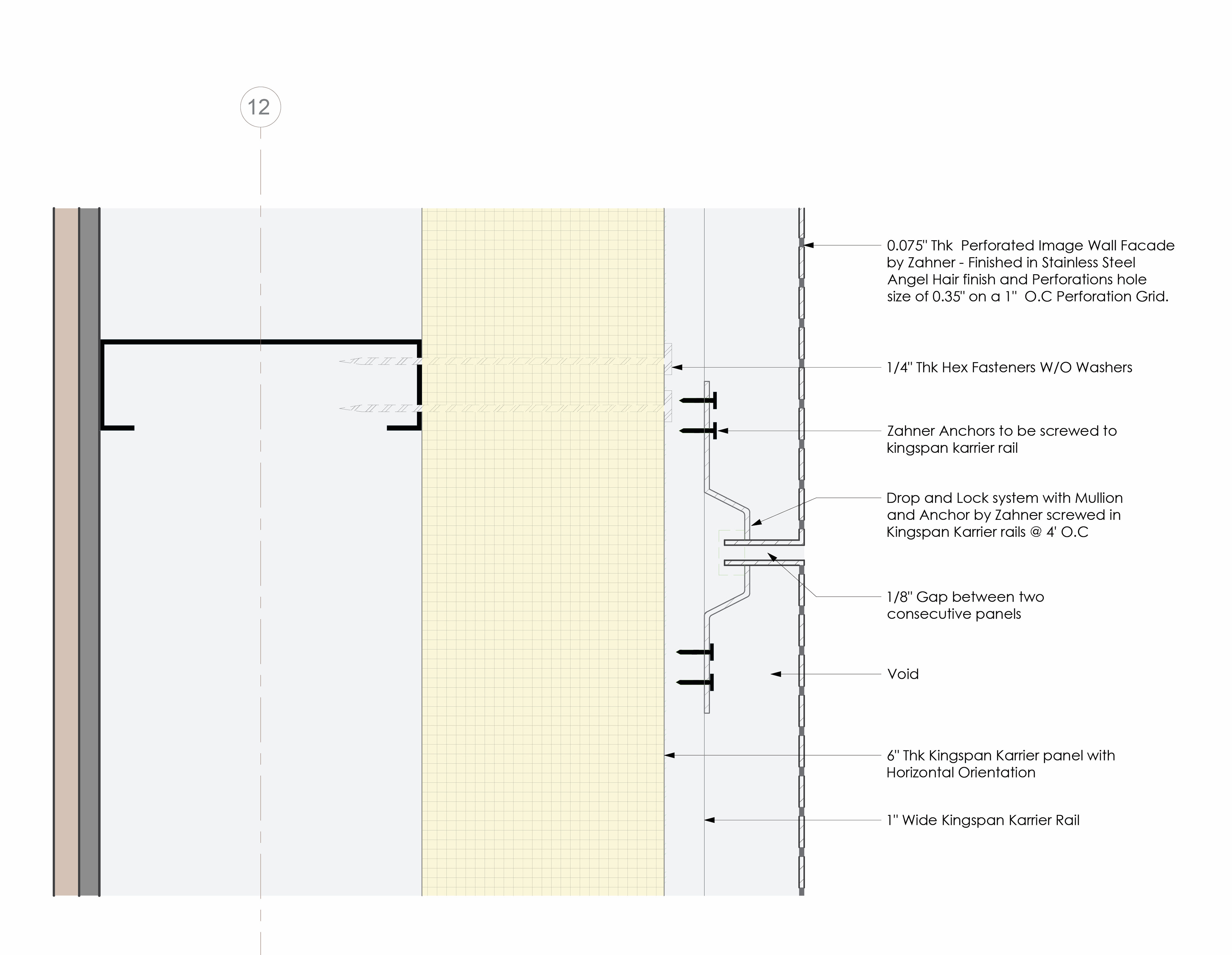 Plan: Perforated Metal Panels Typical Joinery Detail