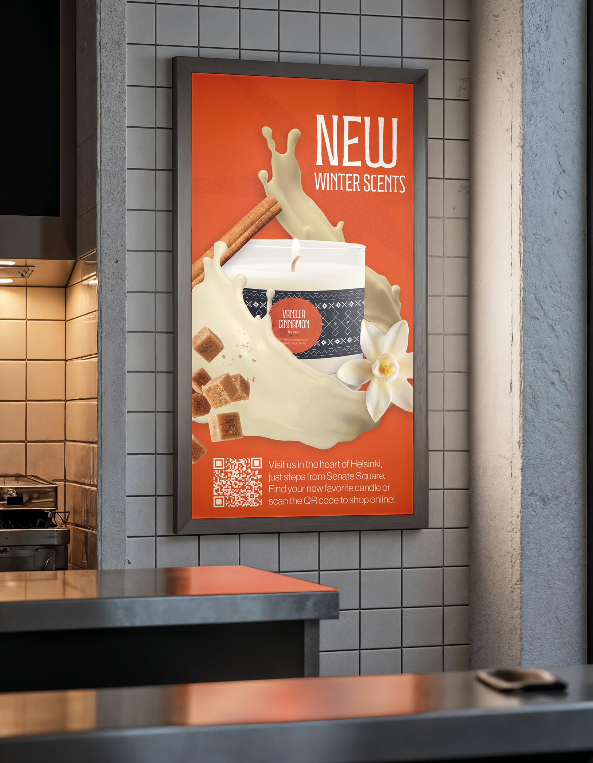 An OOH advertisment showcasing the new winter scents