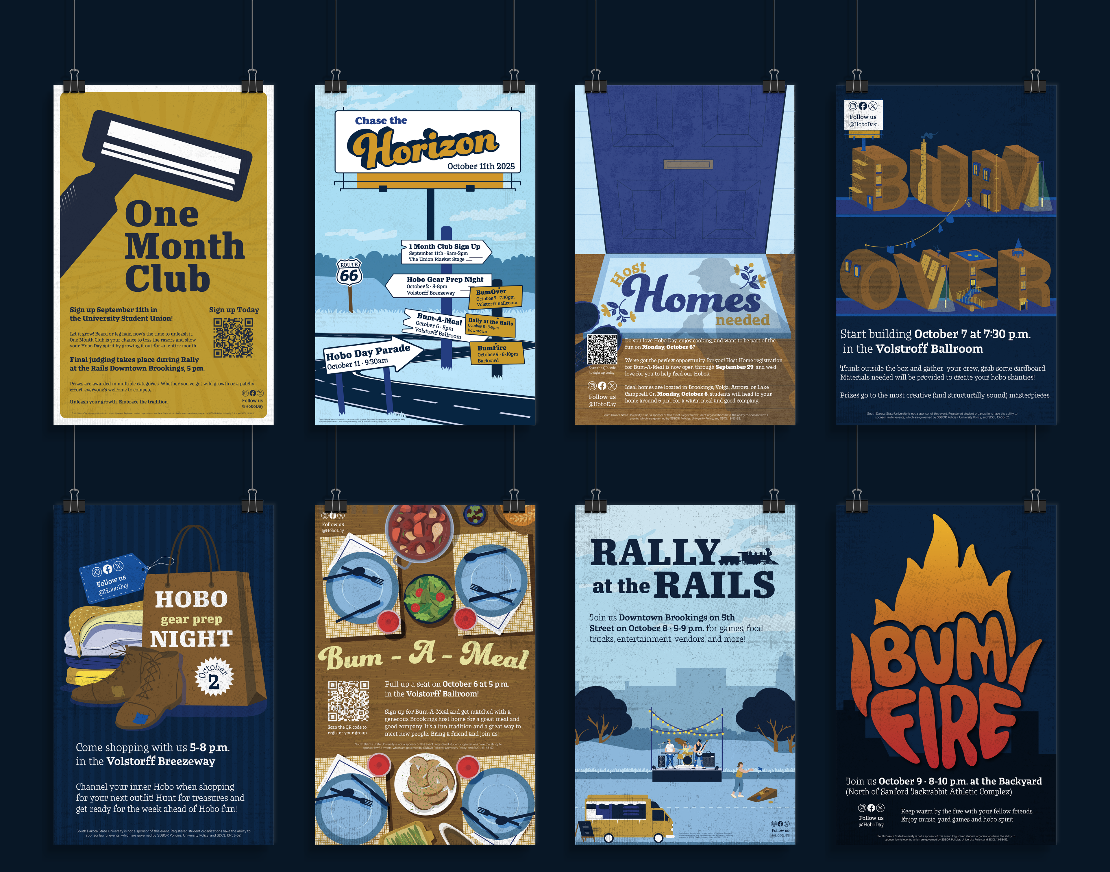 Hobo Week Event and Schedule 11x17 Poster Series