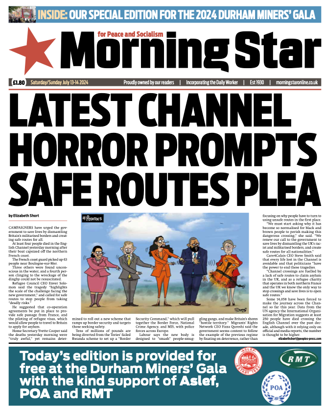 The Morning Star - 13th -14th Jul 2024