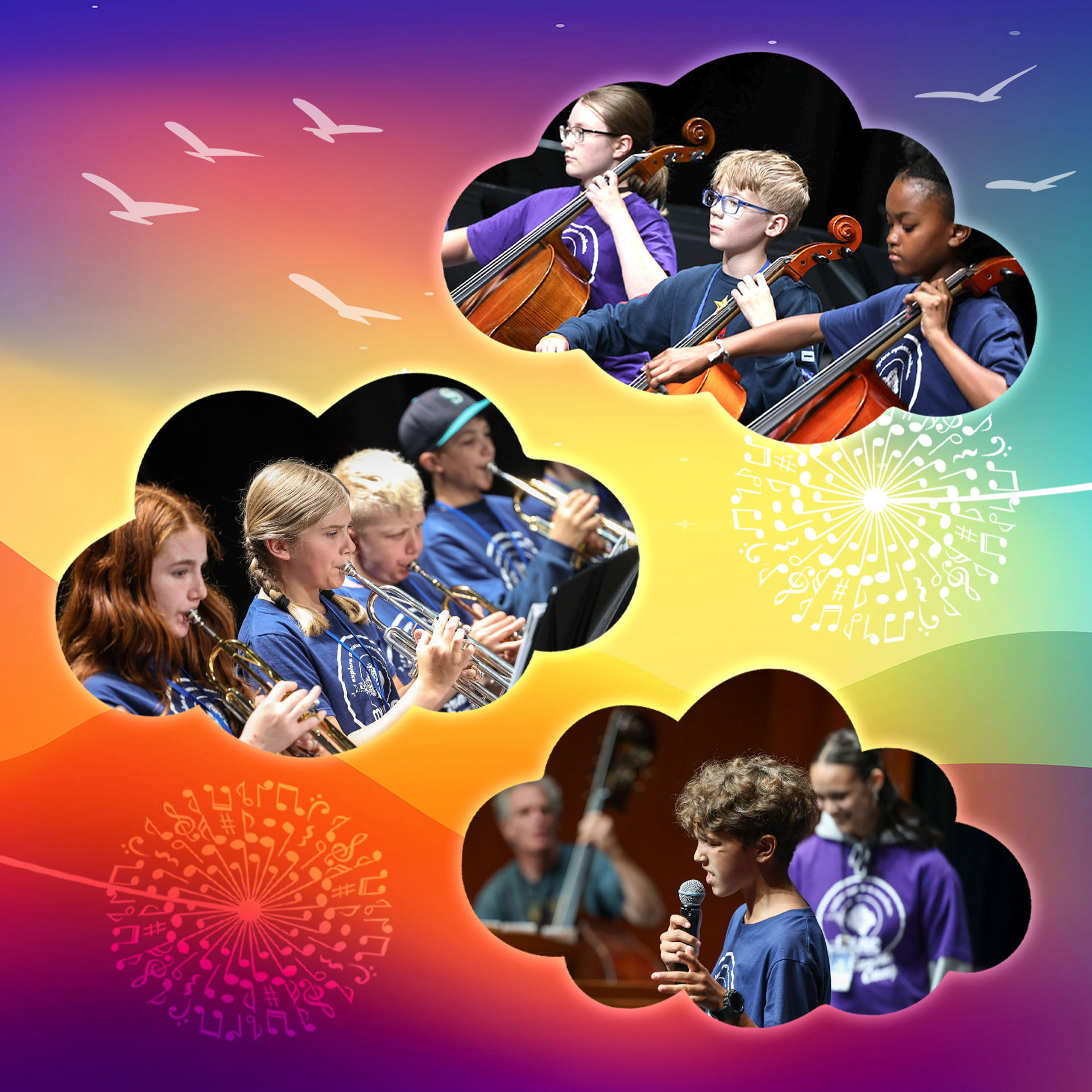 Social media graphic for Kitsap Summer Music Discovery Camp 2026