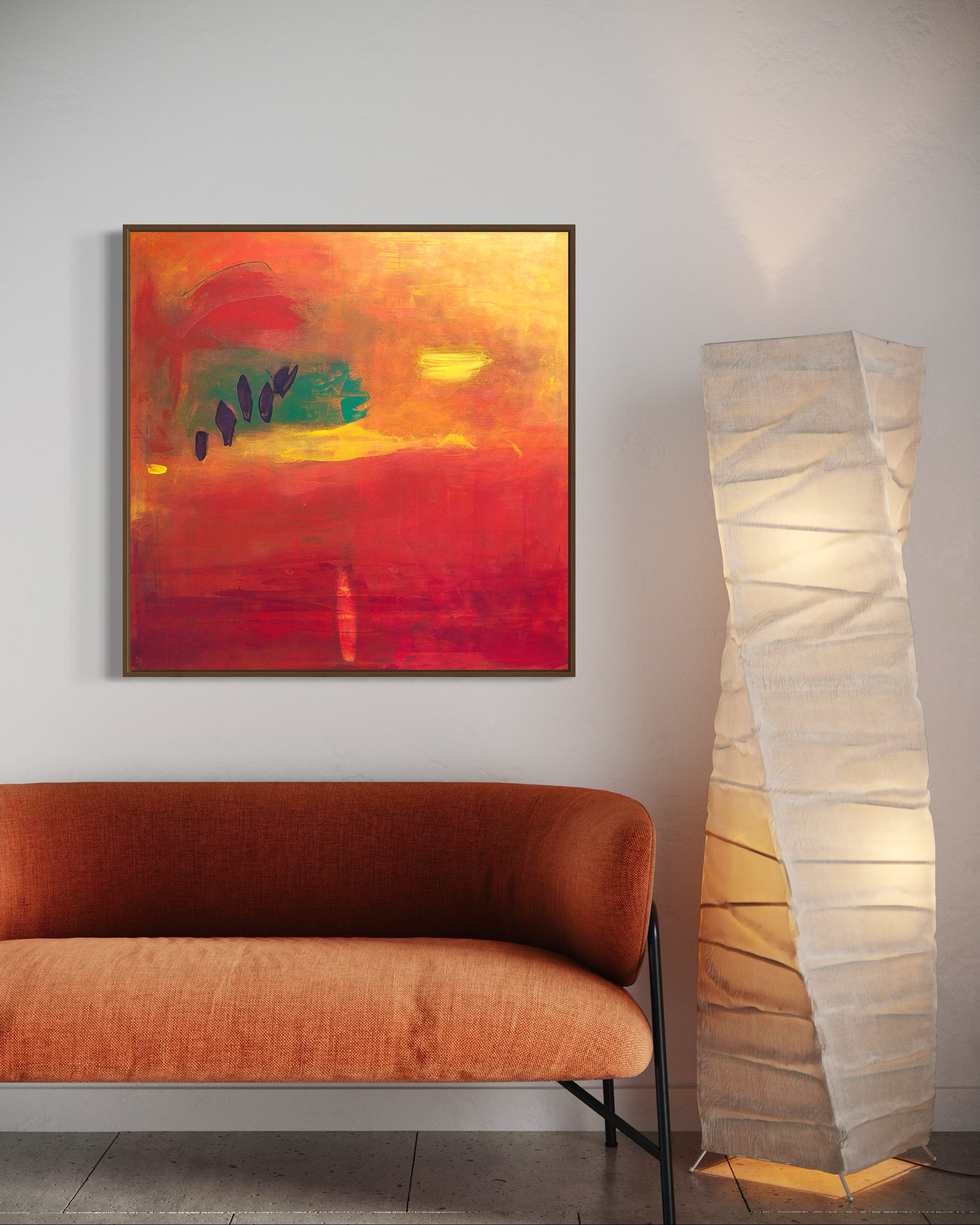 Julia Wright Crosara, Spark of Life, acrylic on canvas, 36x36inches