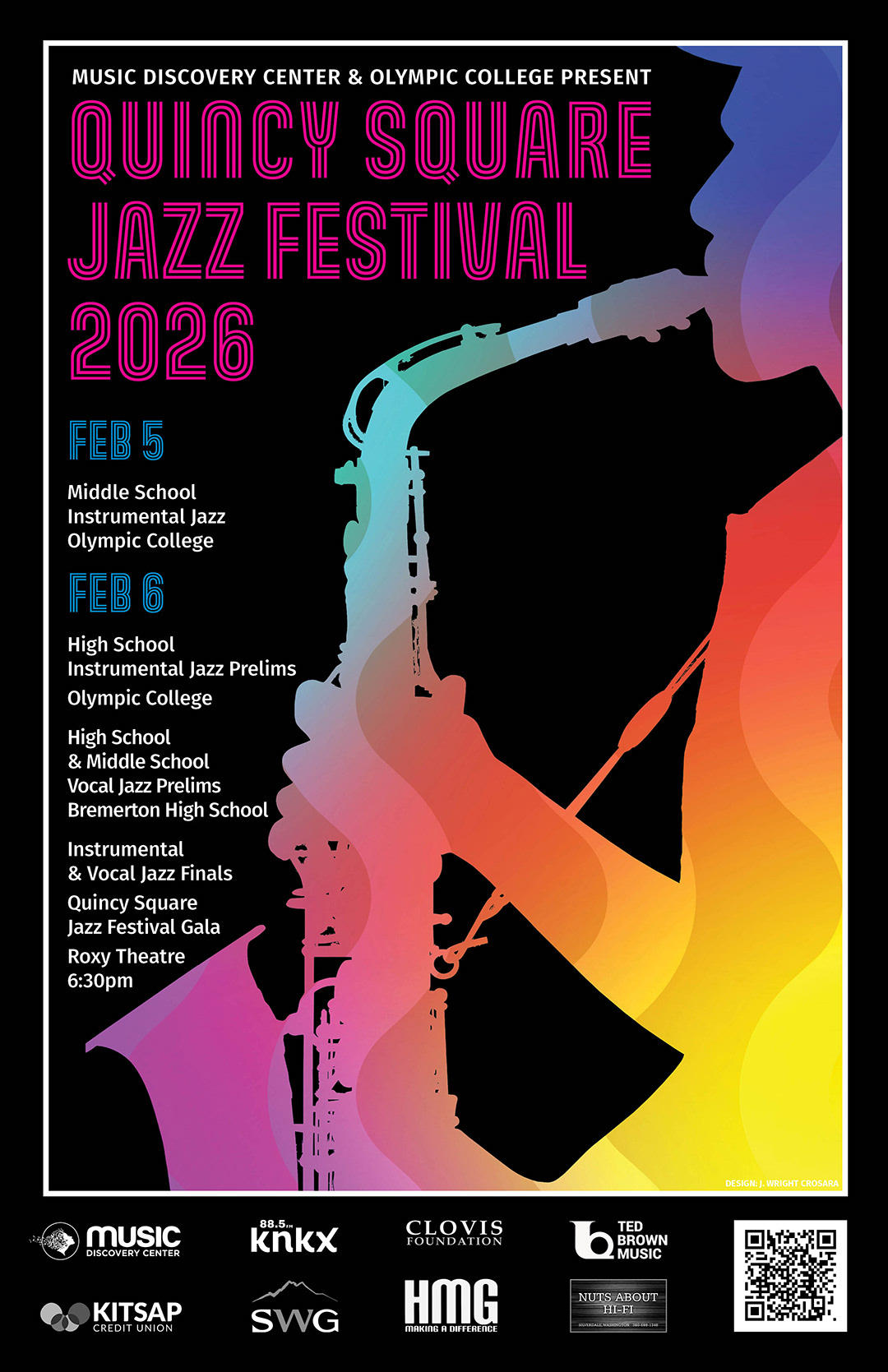 Poster design for the 2026 Quincy Square Jazz Festival