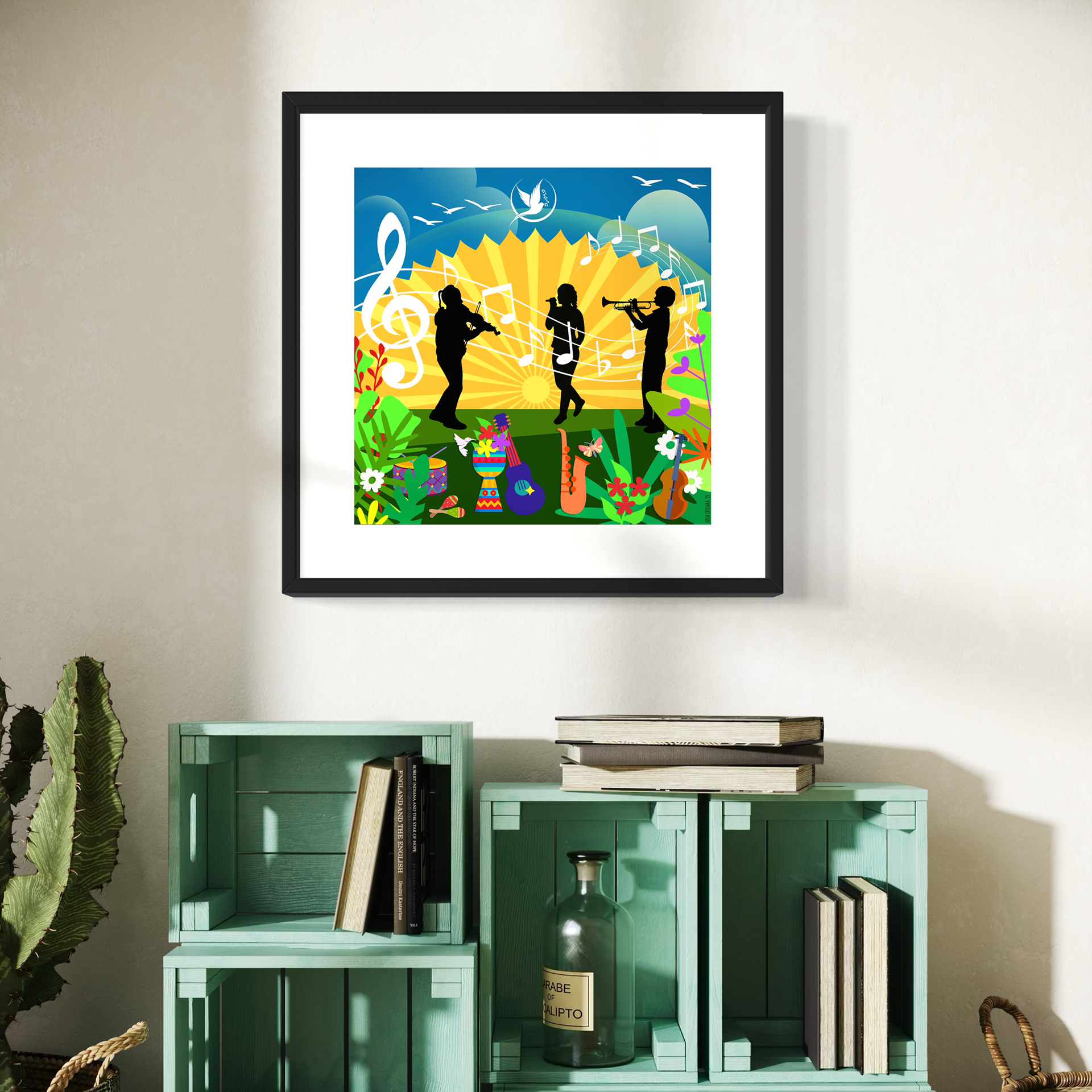 Original artwork for the Music Discovery Center's first annual music camp