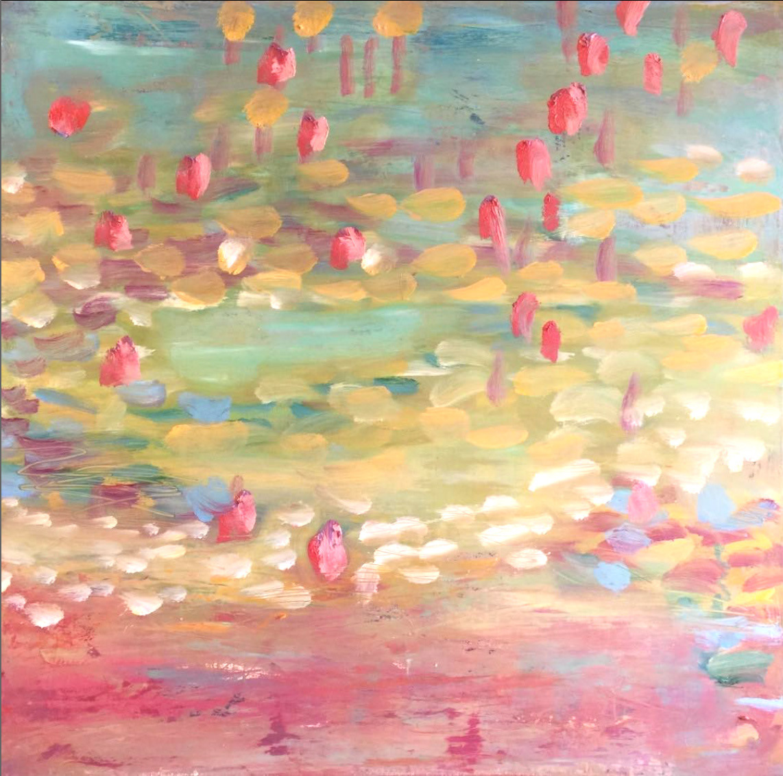 Julia Wright Crosara, "Petals and Ash," oil on canvas