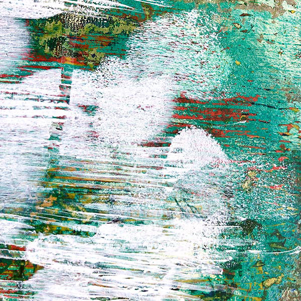 Julia Wright Crosara, detail of "Reflection No. 2," mixed media on panel