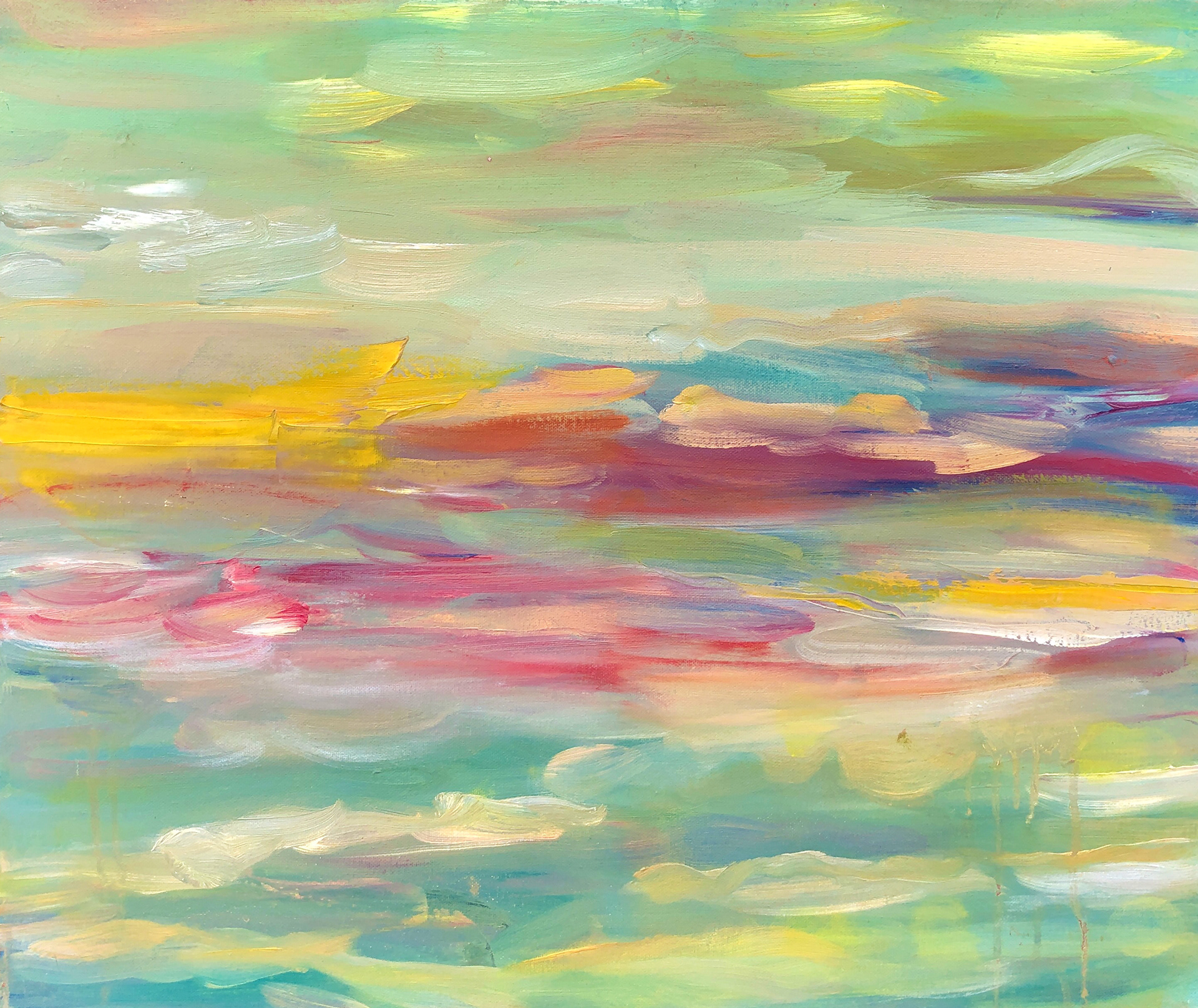 Julia Wright Crosara, "Fluidity," oil on canvas