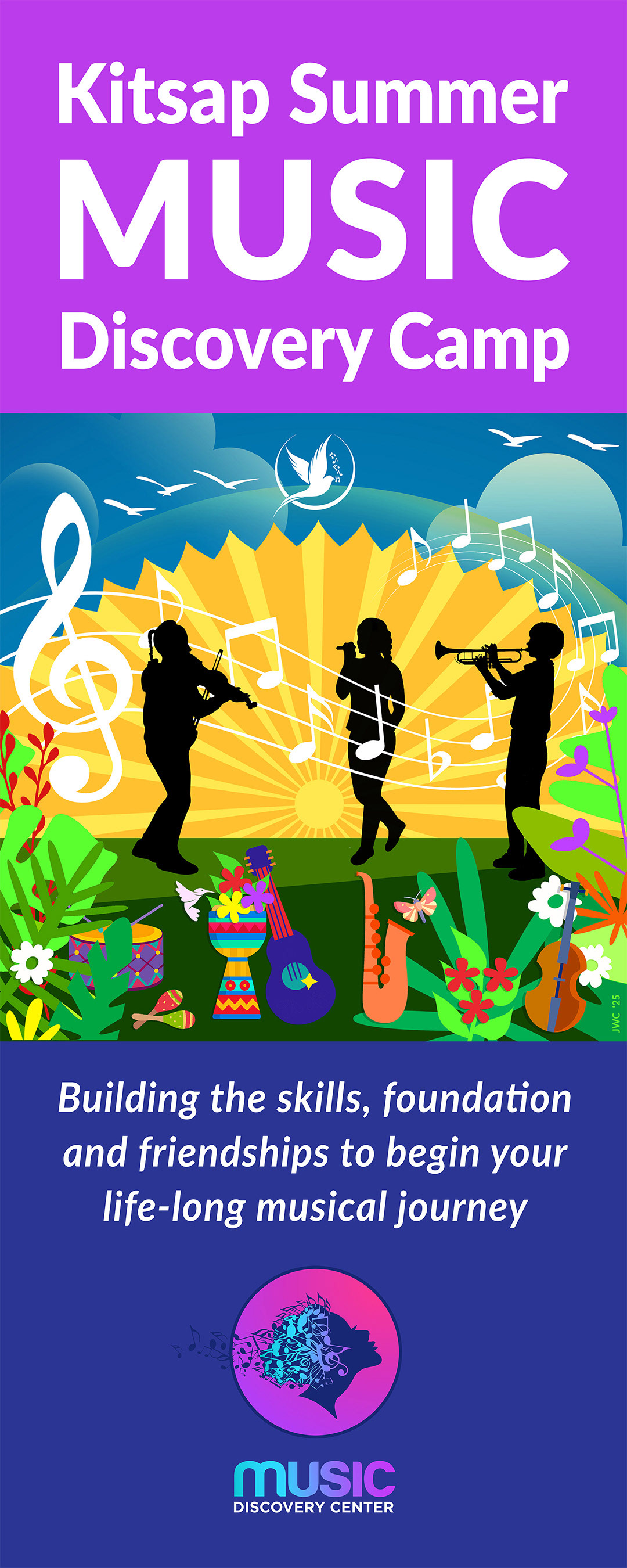Banner for the Music Discovery Center's 2025 Summer Camp
