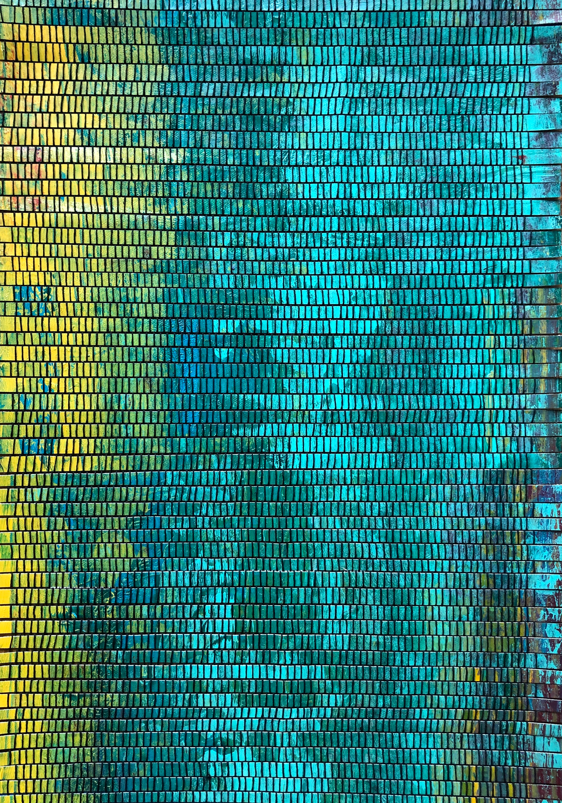 Weaving with painted canvas