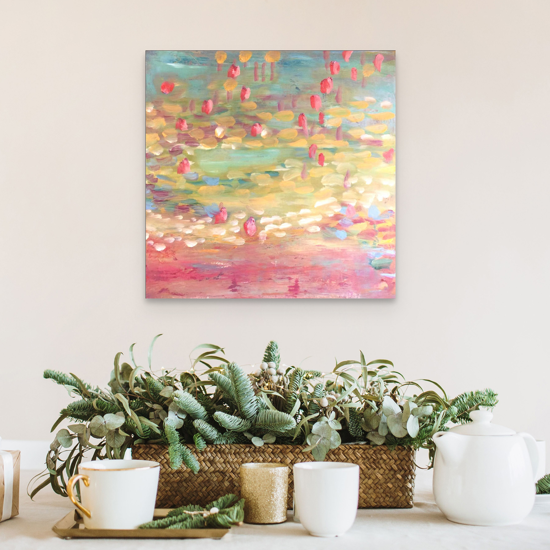 Julia Wright Crosara, "Petals and Ash," oil on canvas