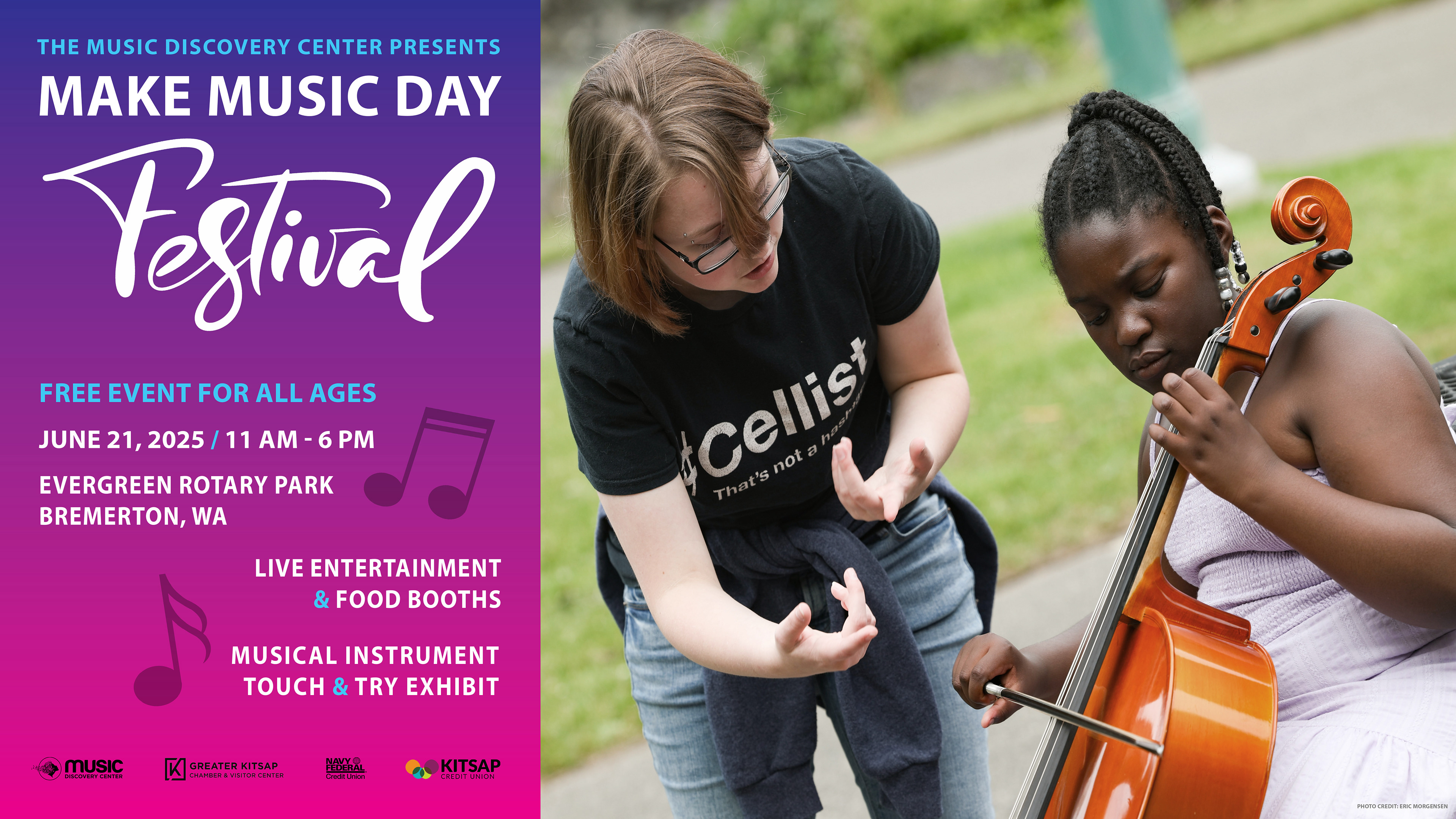 Make Music Day graphics featured across the Washington State Ferries system