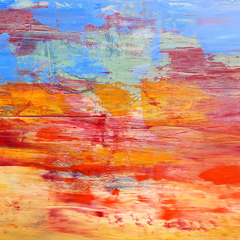 Julia Wright Crosara, "The Heart of the Matter," mixed media on wood panel