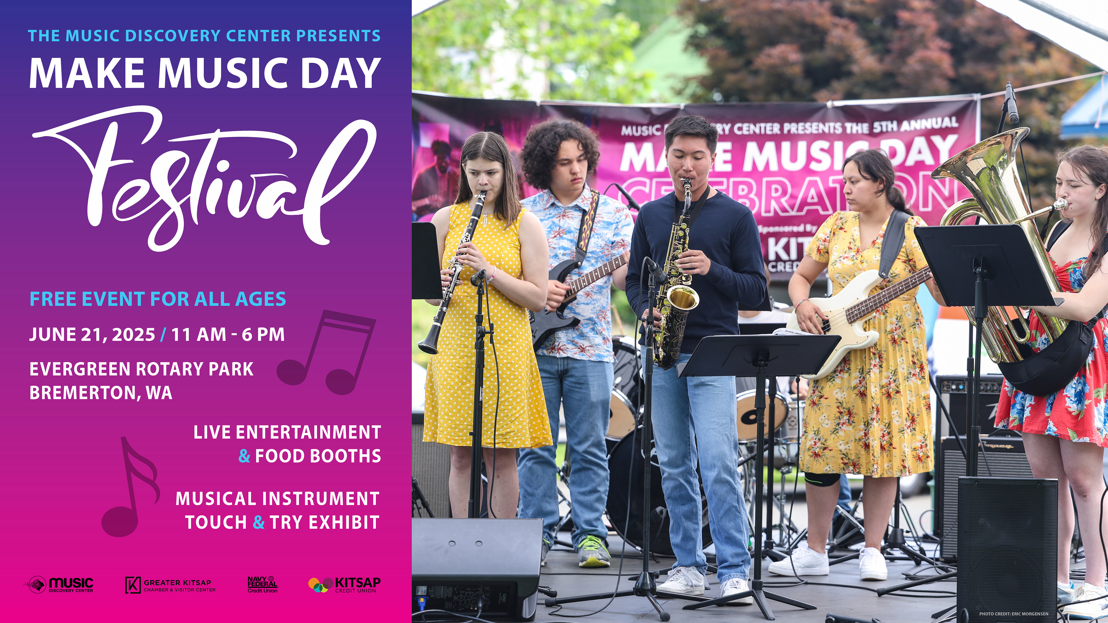 Make Music Day graphics featured across the Washington State Ferries system