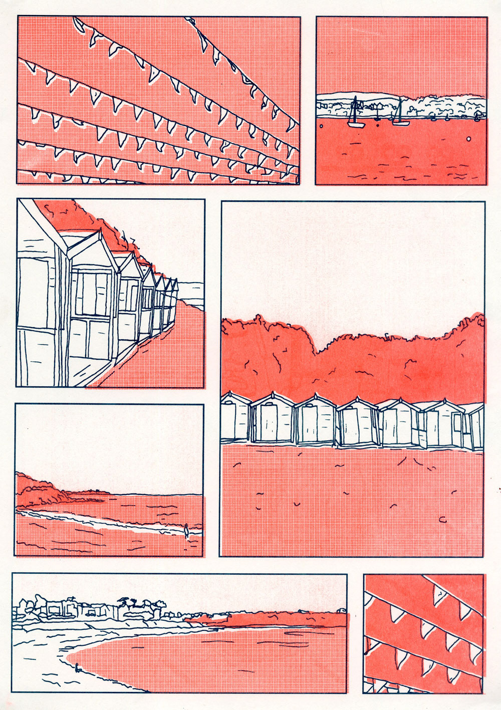 2 colour Risograph print