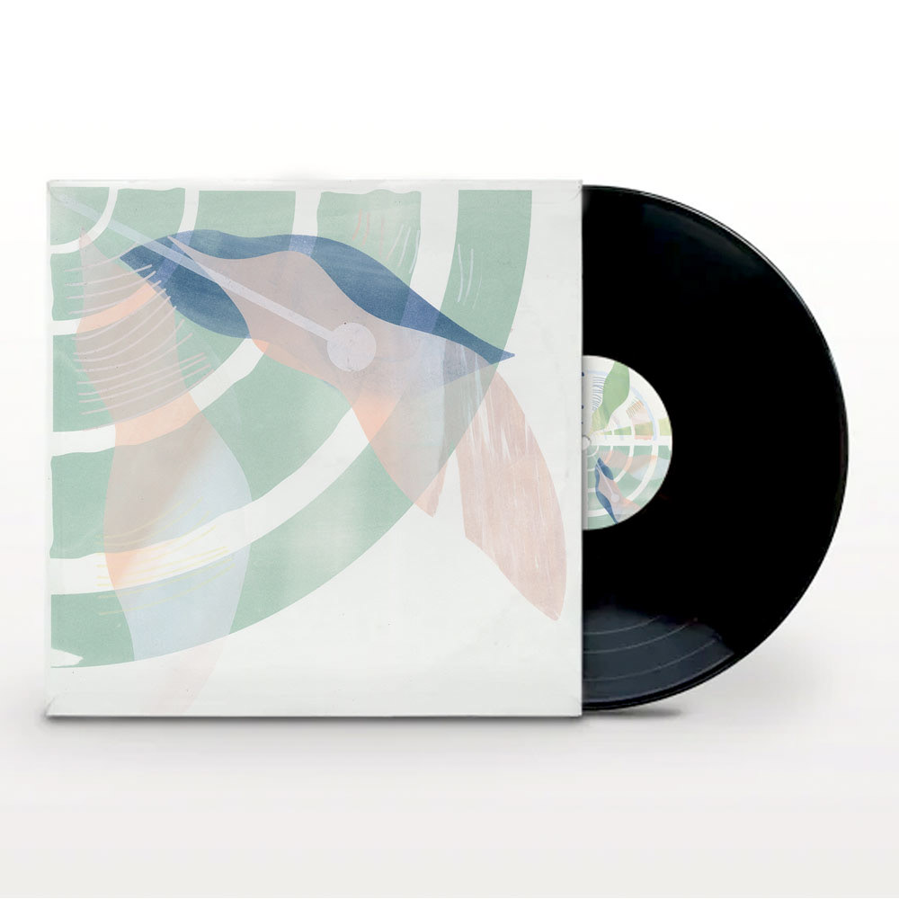 Screen prints in situ as record sleeve design.