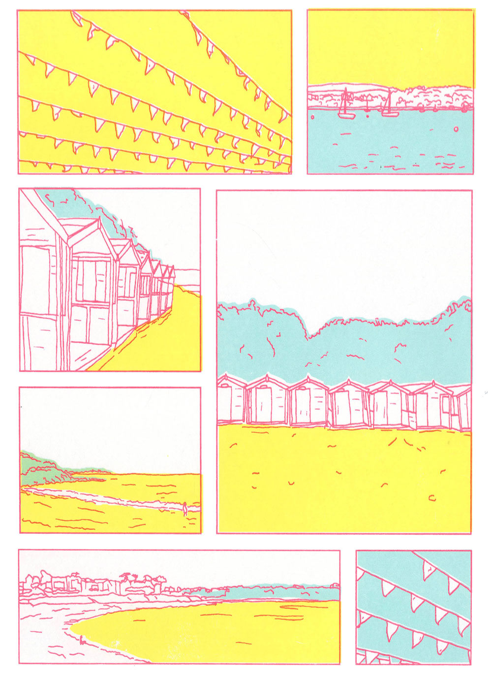 3 colour silk screen print