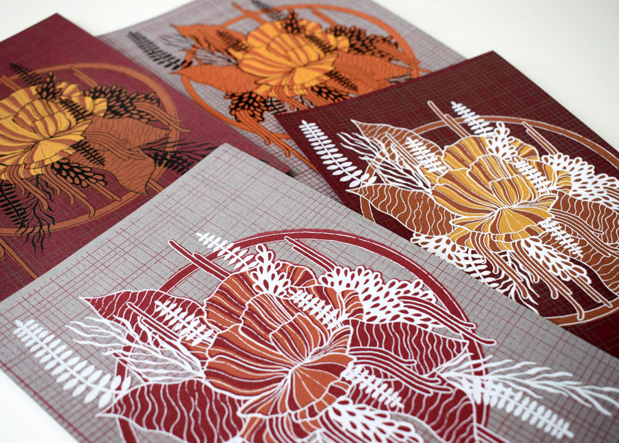 4 colour silk screen print series.