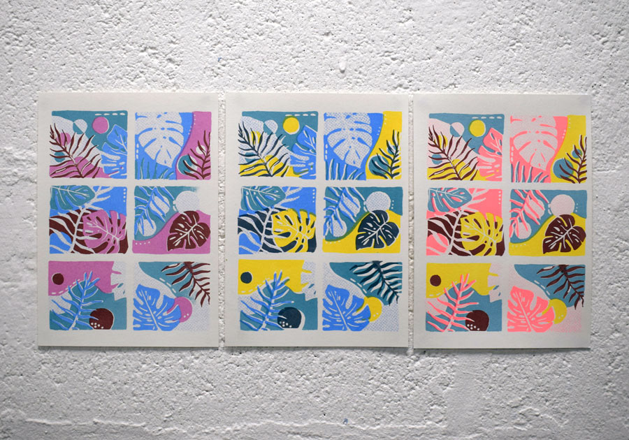 4 colour silk screen prints.