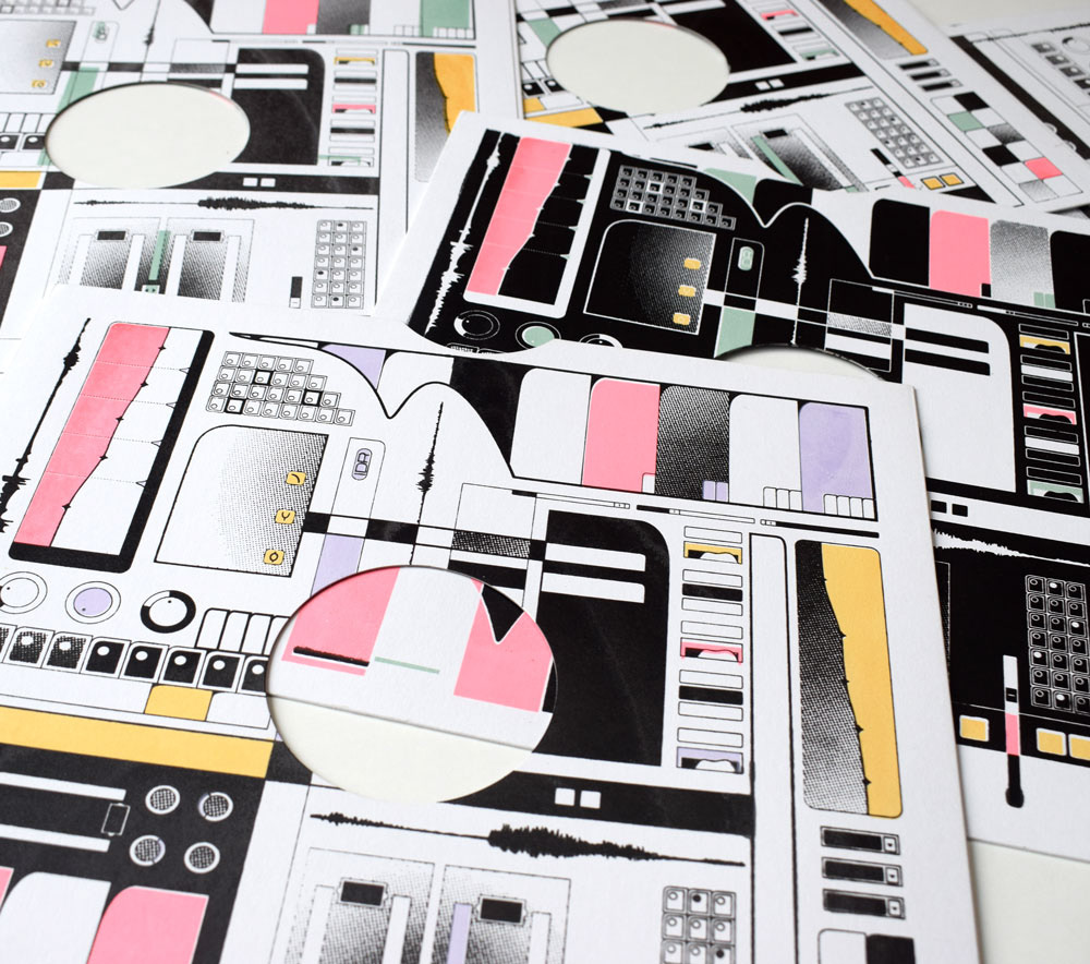 Screen printed record sleeves